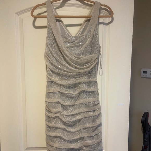 Gold/silver Express Mini Dress - Picture 1 of 3